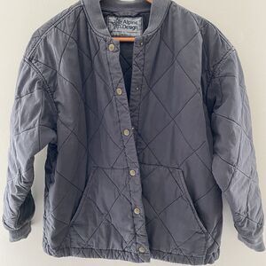 Alpine Design Women's Gray Quilted Lightweight Bomber Jacket Quilted Size L